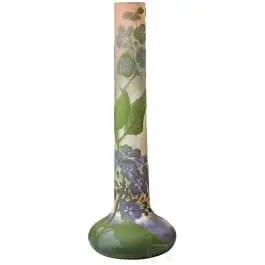 مزهرية كبيرة طويلة العنق "Horsensias"، نانسي، إميل غالي، 1900-1920