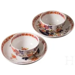 Par Imari-kopper med underskåler, Meissen, rundt 1780