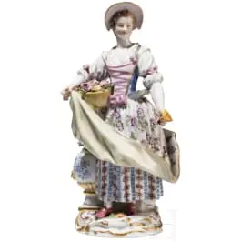 „Grădinăreasa”, Ernst August Leuteritz după Michel Victor Acier, 1863-66 (model), Meissen, până în 1924 (execuție)