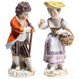 Dvoje djece vrtlara kao par, Johann Joachim Kaendler, oko 1750. (nacrt), Meissen, 20. st. (izvedba)