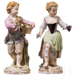 两个园丁儿童，Johann Joachim Kaendler，约1750年（设计），Meissen，20世纪初