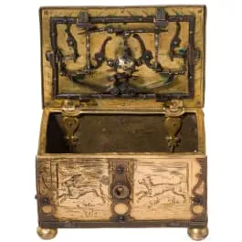 Miniature box with hunting decoration, workshop Michael Mann Nuremberg, circa 1620