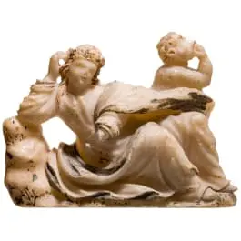 Alabastfigurgruppe »Satyr og mænade«, Italien, Trapani, slutningen af 1600-tallet