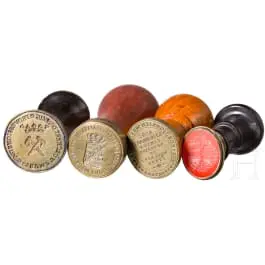 Fire signeter, tyske, 1700/1800-tallet