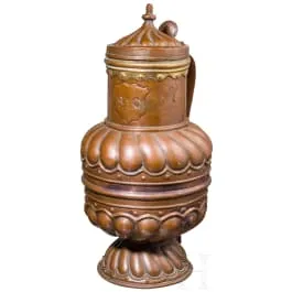 Kupferkanne, deutsch, datiert 1717