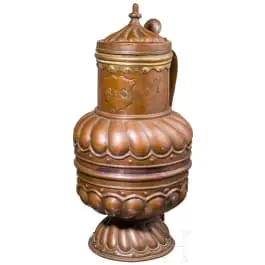 Bakreni vrč, njemački, datiran 1717.