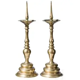 Et par store tornlysestaker, Nürnberg, mester Georg Bischof, ca. 1660-80