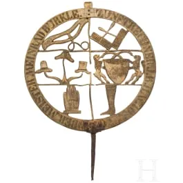 Lavs emblem på en processionsstav, tysk, 1800-tallet