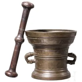 Bronzemorter, værksted Wegewart, Deventer (NL), dateret 1621