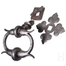 Stor dørhammer af smedejern, tysk, omkring 1600