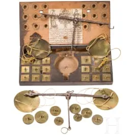 两架钱币天平，Solingen，Johann Phillipp Herbertz，1776年（一架）/ 19世纪