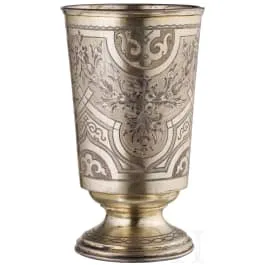 大型镀金银杯，俄罗斯，莫斯科，Sergej I. Nazarow，约1890年