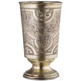 Velika vermeil čaša, Rusija, Moskva, Sergej I. Nazarow, oko 1890