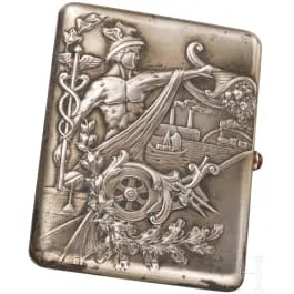 带赫尔墨斯的厚重香烟盒，俄罗斯，莫斯科，A. Below，1908-1913年
