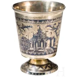乌银高脚杯，俄罗斯，莫斯科，1850 - 1858年