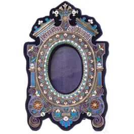 Fotorámeček s cloisonné smaltem, Rusko, 20. století