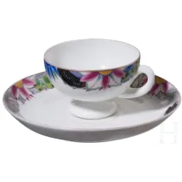 Sjælden porcelænskop med underkop, Sovjetunionen omkring 1923-1925