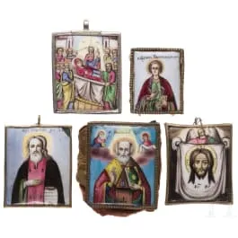 Cinci finifti (icoane emailate), Rusia, Rostov, sfârșitul sec. XIX