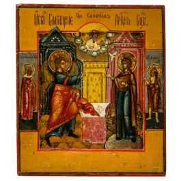 Icoană cu Buna Vestire, Rusia, sec. XIX