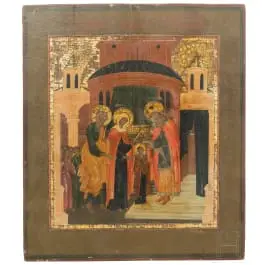 Meryem Ana "Tapınağa Takdim" ikonası, Rusya, 19. yy