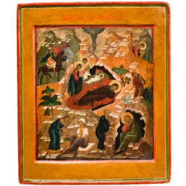 İsa'nın Doğuşu ikonası, Rusya, 20. yy.