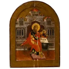 Ikone mit dem Evangelisten Matthäus, Russland, um 1800