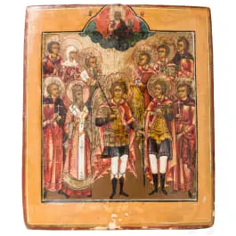 Ikone mit dem Erzengel Michael, Russland, um 1800