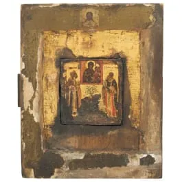 Small icon with two saints, Russia, 19th century