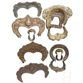 Parti med 8 tsatas fra ikonbeslag, Russland, 1800-tallet