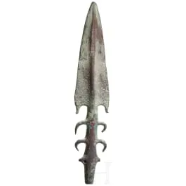 青铜鱼叉，印度河流域文明，印度西北部，约公元前1500年