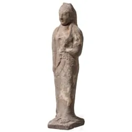 少女与鸽子造型的香膏罐，南意大利仿东希腊风格，约公元前500年