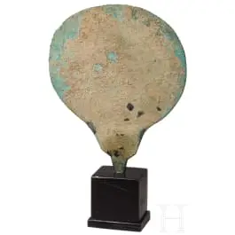 Bronztükör, etruszk, négysoros felirattal, Kr. e. 5.–3. század