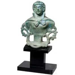 Római szekérveret, Herkules-büszt, bronz, Kr. u. 2. – 3. sz.