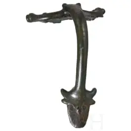 Bronz korsófül-betét, római, 2.–3. század