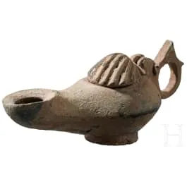 早期拜占庭青铜油灯，公元5-6世纪