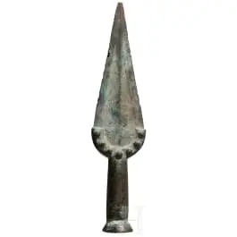 Kora bronzkori olasz típusú teljes markolatú tőr, kb. i. e. 1900 - 1600