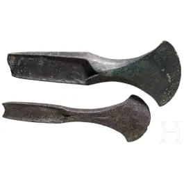 Two bronze flanged axes, Middle Bronze Age, 15th - 14th century BC