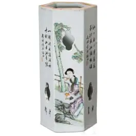 粉彩帽架，中国，民国时期，约1930年