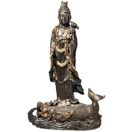 Guanyin auf einem Drachenfisch, 20. Jhdt.