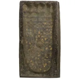 Grande plaque de bronze avec empreinte de Bouddha (Buddhapada), Thaïlande, 18e/19e s.