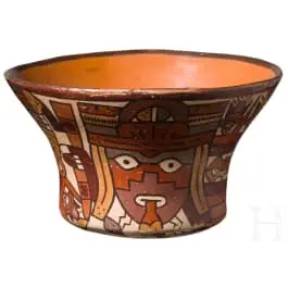 小型前哥伦布时期陶碗，秘鲁，可能为纳斯卡文化（Nazca），3至8世纪
