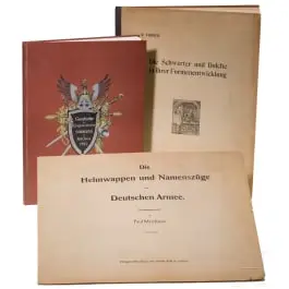 Due libri sulle armi bianche e uno sugli stemmi degli elmi
