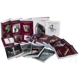 Lotto di 17 cataloghi delle aste di armi della galleria Fischer, Lucerna, 1982–2014