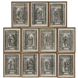 Elf Kupferstiche aus "Armamentarium Heroicum ", 1601/1603