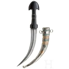 Silber- und goldmontierter Khanjar, Irak, um 1900