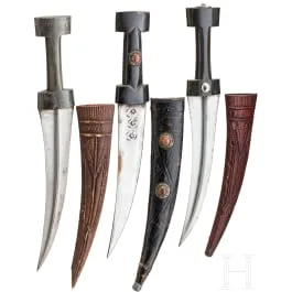 Trois khanjars, Irak, 19e siècle