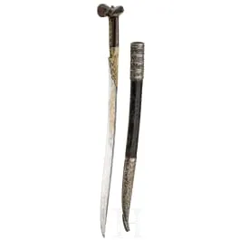 Yatagan à incrustations d'or, ottoman, daté 1820