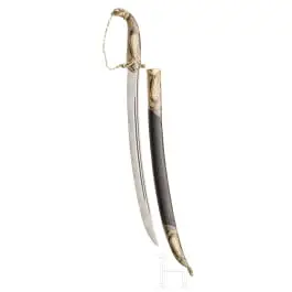 Sciabola piccola con finimenti dorati e niellati, Daghestan, XX sec.