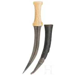Khanjar mit Wootz-Klinge und Walrossgriff, Persien, um 1800