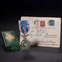 Robert Wilhelm Bunsen - Croix d'officier de l'ordre mexicain de Guadalupe, décernée en 1866